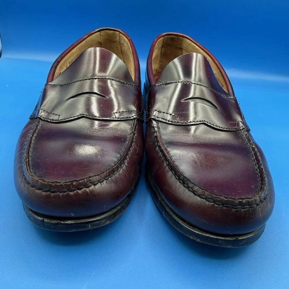 G.H. Bass & Co. Weejuns Burgundy Leather Penny Loafers Men's Size 9.5 EE